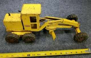 Vintage Tonka Yellow Road Grader Heavy Equip Construction Toy 17 " Pressed Steel