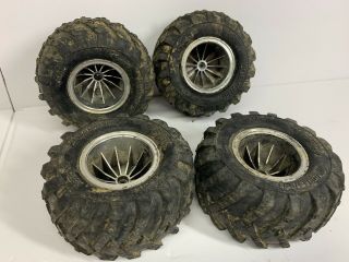 Vintage 1988 Kyosho Double Dare 4wd 4ws Monster Truck Tires Only