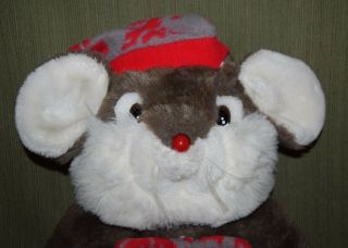 Vintage Target Dayton Hudson Christmas Mouse Lil ' Tweaks Squeaky Plush Large 16 