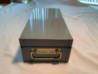 Vintage American General Life Insurance Sesame Policy Box Bemis Call Lock Box