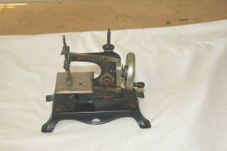 Vintage Miniature Tin Toy Casige Sewing Machine British Zone Germany 1940s