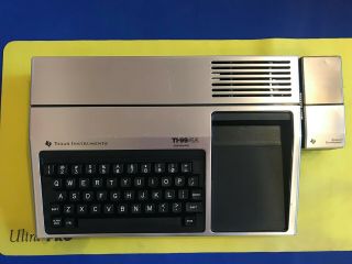 Ti - 99/4a Texas Instruments Vintage Computer W/ Speech Synthesizer - -