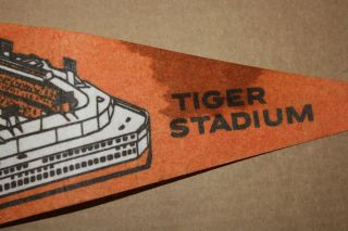 Vintage 1960s Detroit Tigers Stadium 30x12 Pennant 4