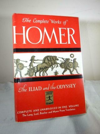 The Complete Of Homer ​a Modern Library Iliad & Odyssey Vintage 1950 Hc/dj