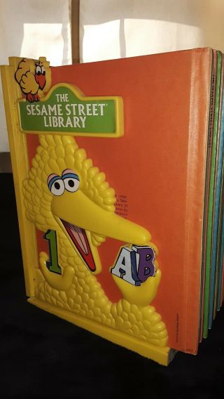 Vintage 1978 The Sesame Street Library Vol.  1 - 15 Complete W Bookcase