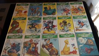 Vintage 1978 The Sesame Street Library Vol.  1 - 15 COMPLETE w Bookcase 5