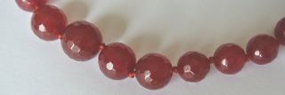 Vintage Murano Glass Red Bead Necklace (4814) 3