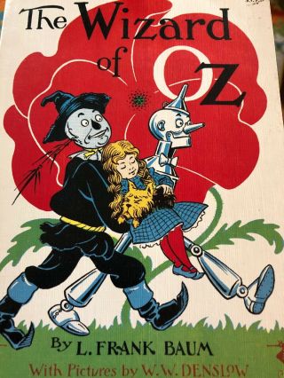 1956 The Wizard Of Oz L.  Frank Baum Illustrated Rand Mcnally Books Good Conditon