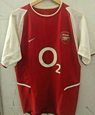 Vintage Arsenal 2002/2004 Home Football Shirt Soccer Jersey Nike T.  Henry/viera