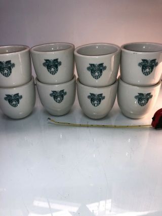 Set Of 8 Vintage Shenango China West Point Mess Hall Mugs/cups