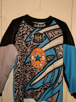 Vintage Adidas 1995 - 96 Newcastle United Football Soccer Goalkeeper Jersey