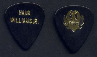 Hank Williams Jr.  Gold On Black Vintage Guitar Pick