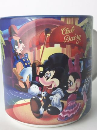 Vintage 1987 Japan Disney Mgm Studios Mickey Minnie Mouse Club Daisy Coffee Mug