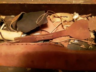 Vintage Leather Tools With Vintage Wood Box 4