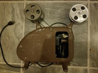 Excel Model P46 16mm.  Movie Projector Vintage Art Deco With Film