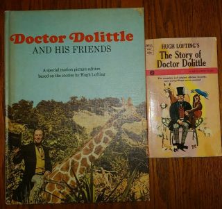 2 Books The Story Of Dr Dolittle And His Friends Hardcover Paperback Vintage