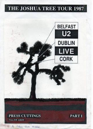 U2 & Bono “the Joshua Tree Tour”1987 Poster Programme Vintage Artwork