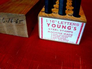 Vintage - Young ' s - Young Bros - 27 Steel Stamps - 1/16 
