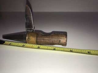 Vintage Winchester 12 Gauge Shotgun Shell Rosewood Handle Collectors Knife - Japan