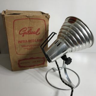 Gilseal Chrome,  Mid Century 60s Heat Lamp Vintage Retro W/box - Infraphil