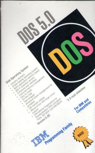 Dos 5.  0 Complete Set Of 3.  5 Inch Floppy Disks In Vintage Packaging,  1992