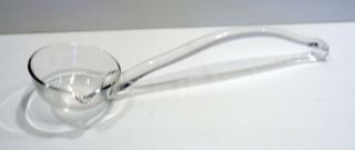Vintage Glass Punch Bowl Ladle - 13 1/2” Long