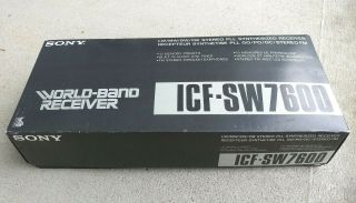 Nm Boxed Vintage Sony Icf - Sw7600 Shortwave Am Fm Receiver Radio Parts Repair