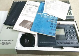 NM Boxed Vintage Sony ICF - SW7600 Shortwave AM FM Receiver Radio Parts Repair 2