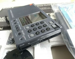 NM Boxed Vintage Sony ICF - SW7600 Shortwave AM FM Receiver Radio Parts Repair 7