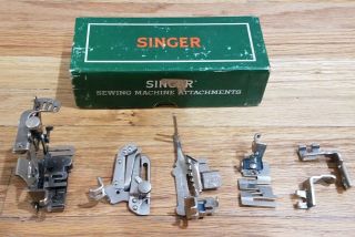 Vtg Singer Sewing Machine Attachments For Model 301