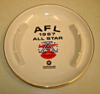 Vintage 1967 American Football League Afl All Star Chrysler Souvenir Ashtray