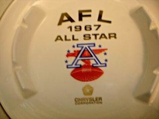 Vintage 1967 American Football League AFL All Star Chrysler Souvenir Ashtray 3