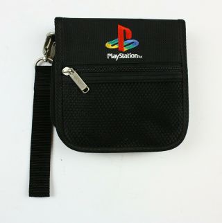Vintage Sony Playstation Cd Game Disc Holder Wallet Case Official Ps1