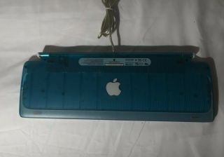 Vintage Apple iMac G3 Bondi Blue / Blueberry USB Computer Keyboard M2452 2