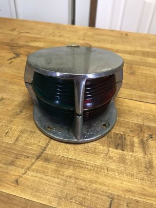 Vintage Nautical Marine Boat Bow Light Red & Green Navigation “a C”
