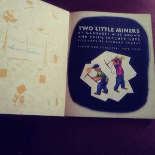 A vintage Little Golden Book,  Two Little Miners 
