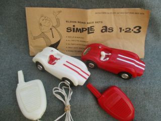 Vintage 1960s Eldon Road Race Slot Cars,  Speed Controllers & Instructions