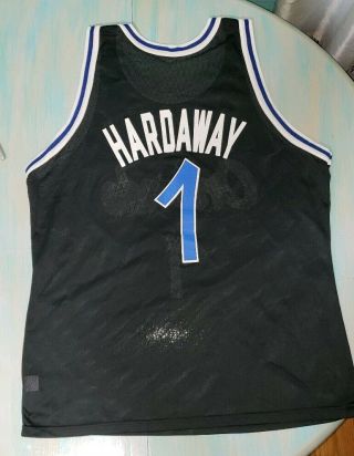 Vintage Champion Orlando Magic Penny Hardaway Basketball Jersey Black Size 48