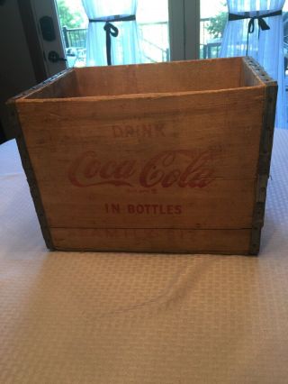 Vintage Coca Cola Hutchinson Hutch Bottle Wooden Crate Tote Carrier
