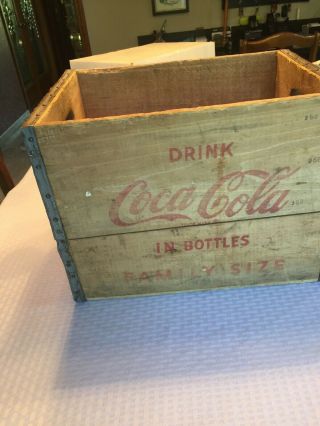 Vintage Coca Cola Hutchinson Hutch Bottle Wooden Crate Tote Carrier 4