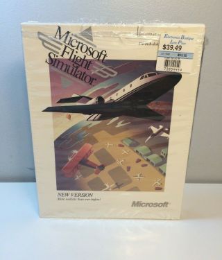 Microsoft Flight Simulator 5 - 1/4 In Disk Version 4 (v4.  0) For Pc / Ms - Dos 1989