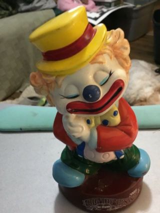 Vintage 1985 Clown Bank Circus " Big Top Bonanza Del Monte " Piggy Bank Figurine