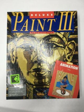 Deluxe Paint Iii 3 - 3.  5 " Floppy Disc Disk - Computer Game - Commodore Amiga