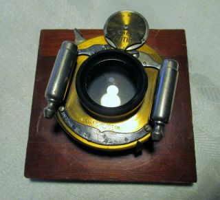 Antique Brass Lens,  Wollensak Opt.  Co,  Rochester,  N.  Y,  Seneca Autic,  Pat.  1901
