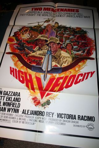 High Velocity Vintage Movie Poster 1976 Ben Gazzara Brit Eklund Paul Winfield