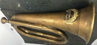 Vintage Military Bugle.  Us Regulation Brass Bugle Mouthpiece Calvary Army Csa