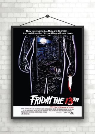 Friday The 13th Classic Vintage Large Movie Poster Print A0 A1 A2 A3 A4 Maxi