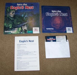 Commodore 64/128 Into The Eagles Nest Army Game Folder Instructions Ref Card 