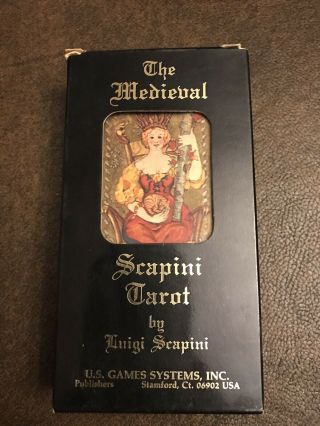 Vintage The Medieval Scapini Tarot Cards By Luigi Scapini 1985 Complete Ec