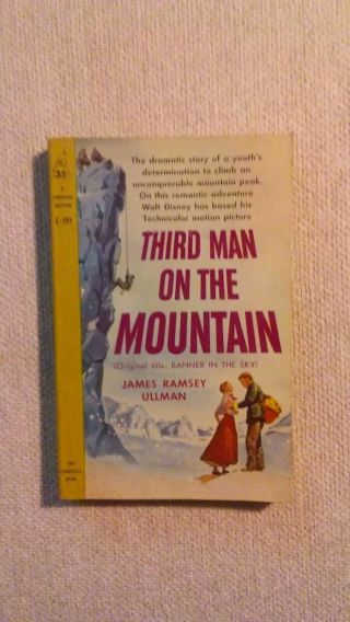 Third Man On The Mountain James Ramsey Ullman 1959 Cardinal C - 391 1st Pb